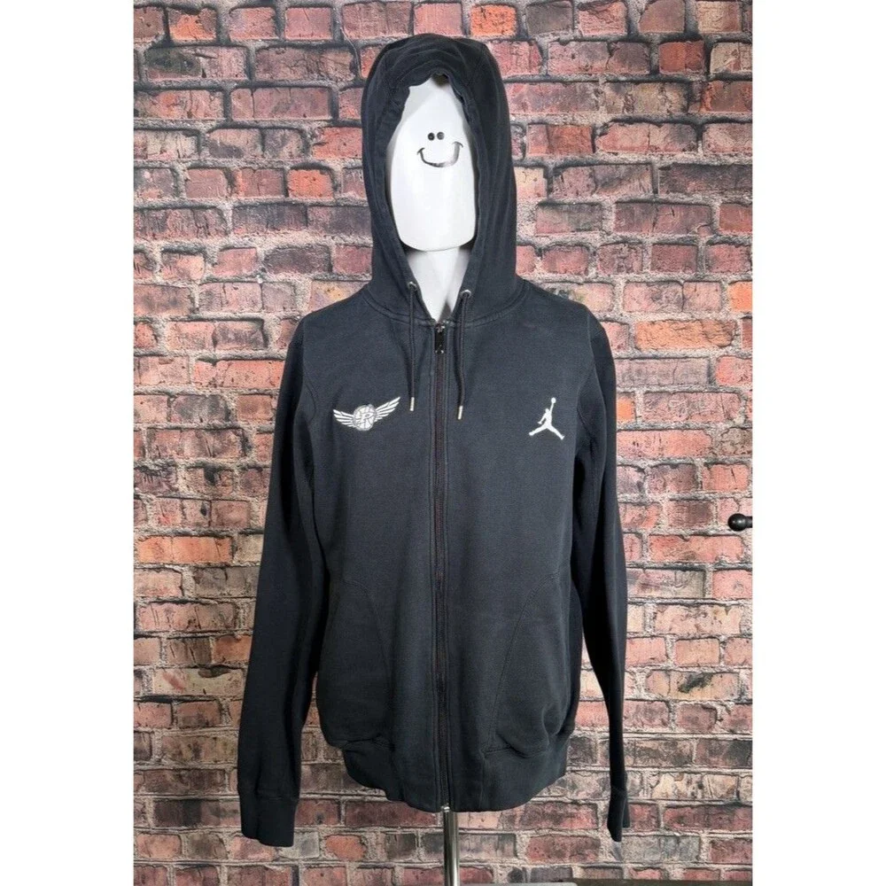 Jordan Men’s Full Zip Hooded Hoodie pit-pit=23”/length27“/sleeve27”